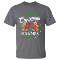 Our First Christmas As Mr Mrs 2024 T Shirt Cute Gingerbread Couple - Wonder Print Shop