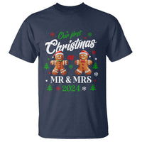 Our First Christmas As Mr Mrs 2024 T Shirt Cute Gingerbread Couple - Wonder Print Shop