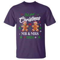 Our First Christmas As Mr Mrs 2024 T Shirt Cute Gingerbread Couple - Wonder Print Shop