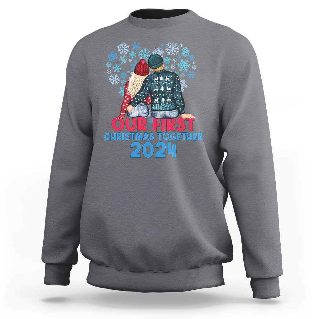 Our First Christmas Together 2024 Sweatshirt - Wonder Print Shop