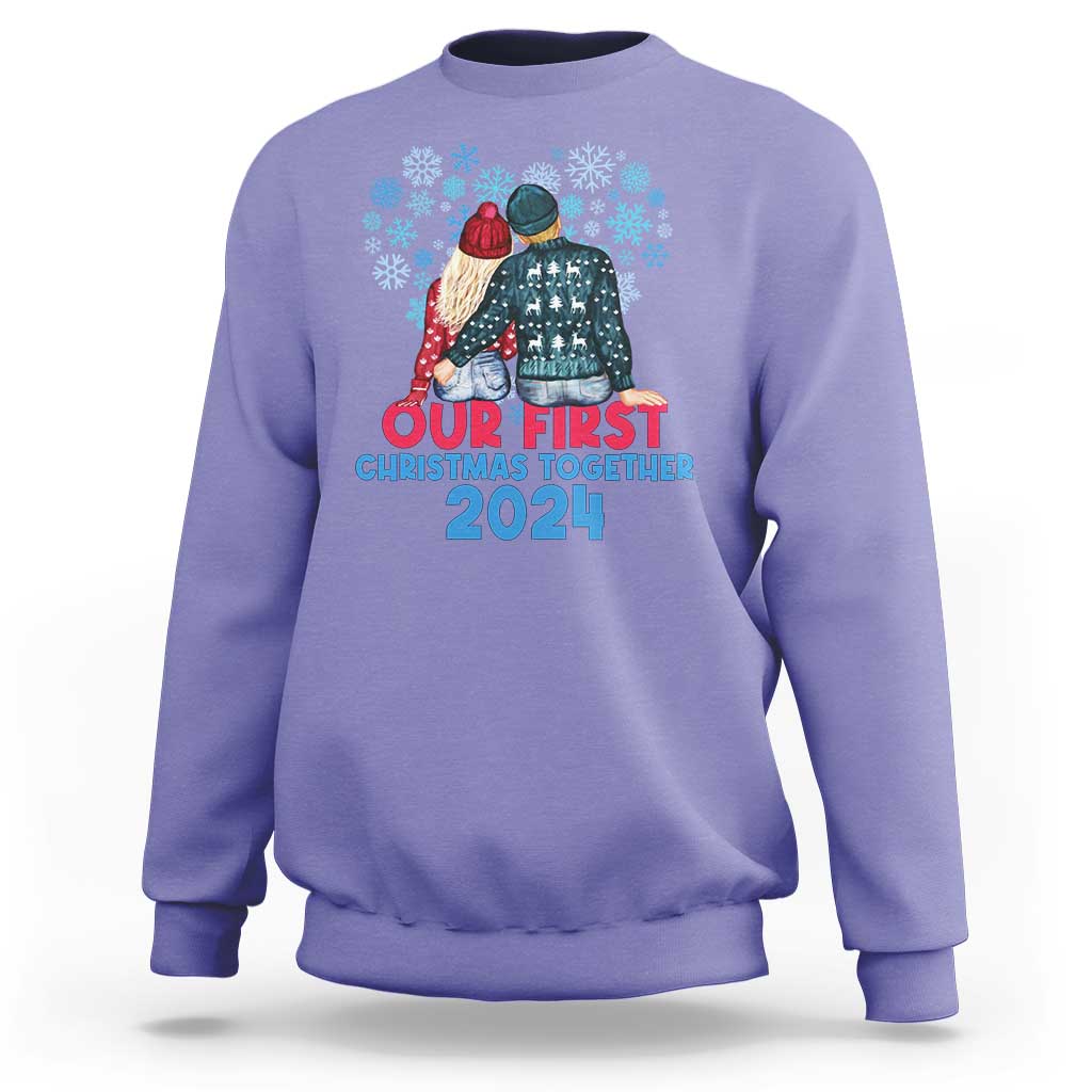 Our First Christmas Together 2024 Sweatshirt - Wonder Print Shop