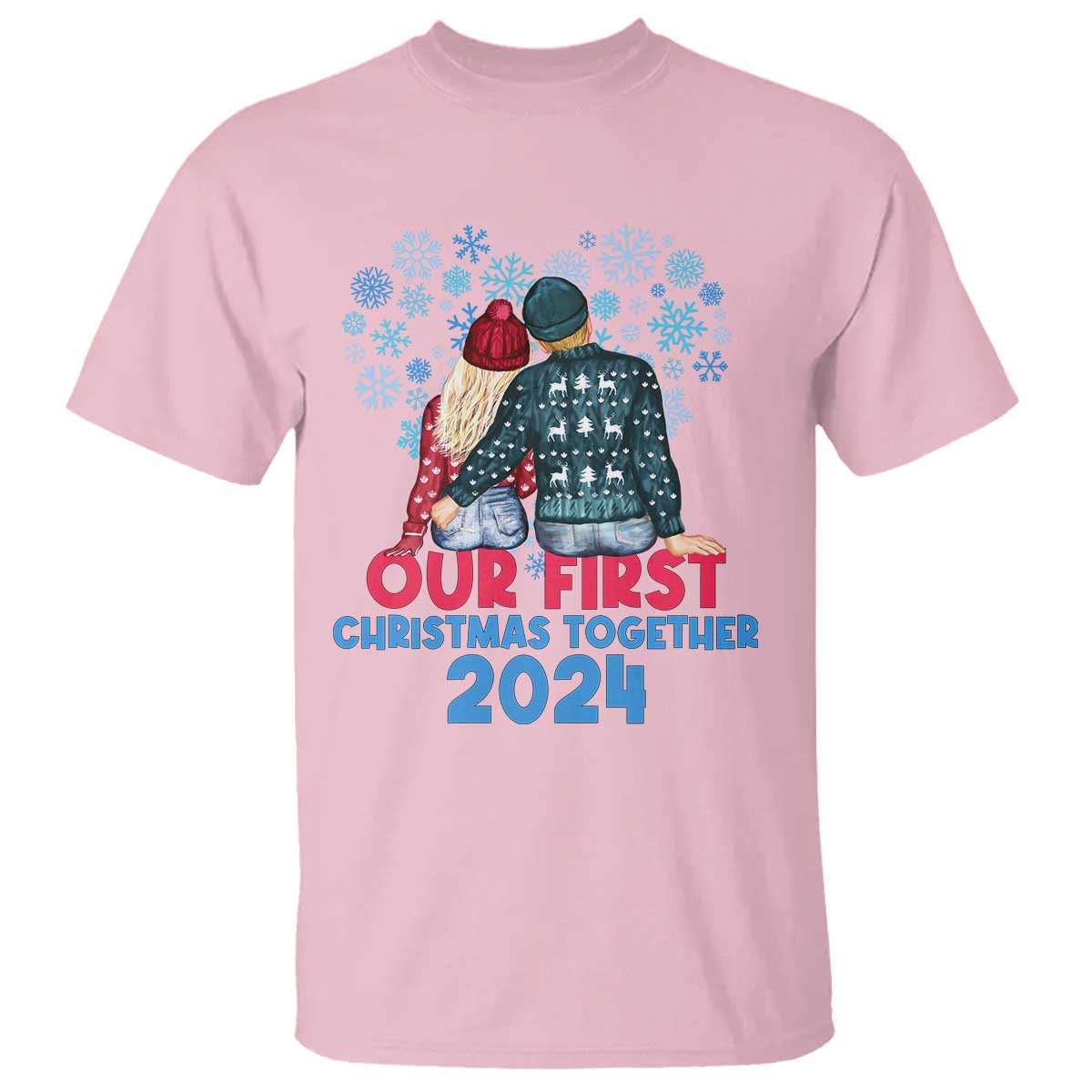 Our First Christmas Together 2024 T Shirt - Wonder Print Shop