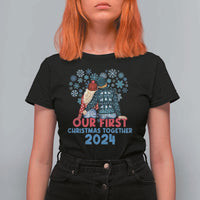 Our First Christmas Together 2024 T Shirt For Women - Wonder Print Shop