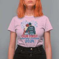 Our First Christmas Together 2024 T Shirt For Women - Wonder Print Shop