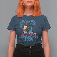 Our First Christmas Together 2024 T Shirt For Women - Wonder Print Shop