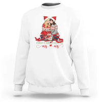 Our First Christmas As Mrs Mrs Sweatshirt LGBT Les Couple Xmas - Wonder Print Shop
