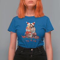 Our First Christmas As Mrs Mrs T Shirt For Women LGBT Les Couple Xmas - Wonder Print Shop