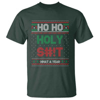 Funny Christmas T Shirt Ho Ho Holy S#!t What A Year - Wonder Print Shop