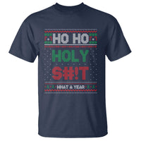 Funny Christmas T Shirt Ho Ho Holy S#!t What A Year - Wonder Print Shop