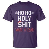 Funny Christmas T Shirt Ho Ho Holy Shit What A Year - Wonder Print Shop