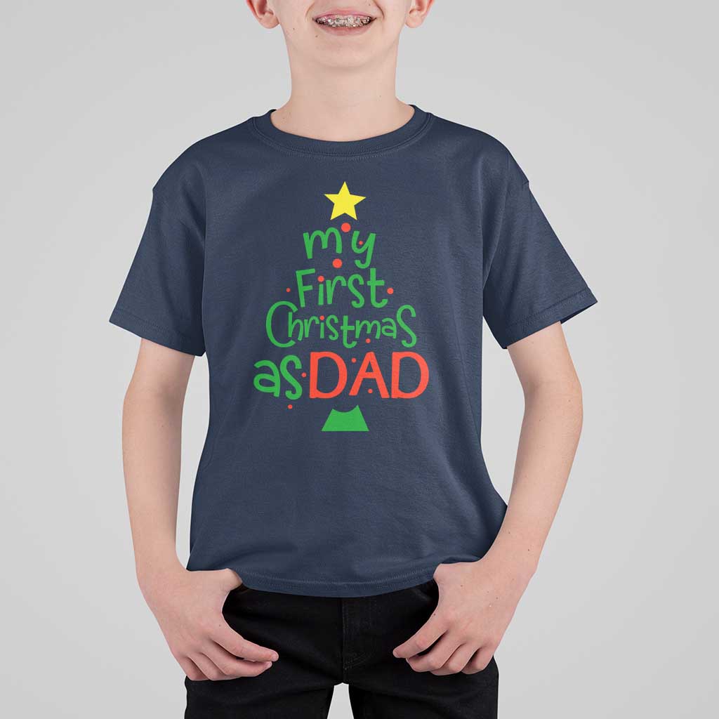 My First Christmas As Dad Family Matching T Shirt For Kid - Wonder Print Shop