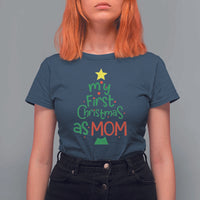 My First Christmas As Mom Family Matching T Shirt For Women - Wonder Print Shop