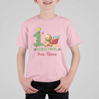 Personalized First Christmas T Shirt For Kid Custom Name Baby Gingerbread My 1st Xmas - Wonder Print Shop