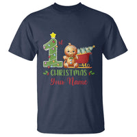 Personalized First Christmas T Shirt Custom Name Baby Gingerbread My 1st Xmas - Wonder Print Shop