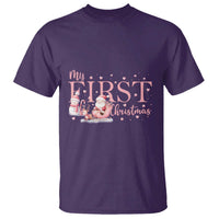Cute First Christmas T Shirt Pink Santa Snowman - Wonder Print Shop
