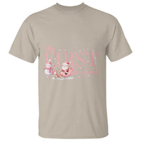 Cute First Christmas T Shirt Pink Santa Snowman - Wonder Print Shop