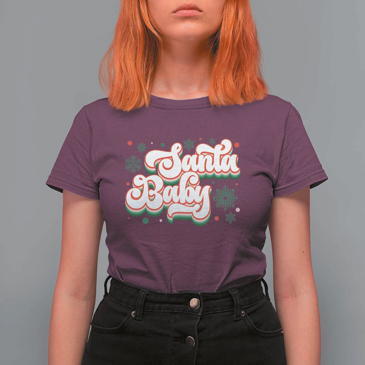 Funny Santa Baby T Shirt For Women - Wonder Print Shop