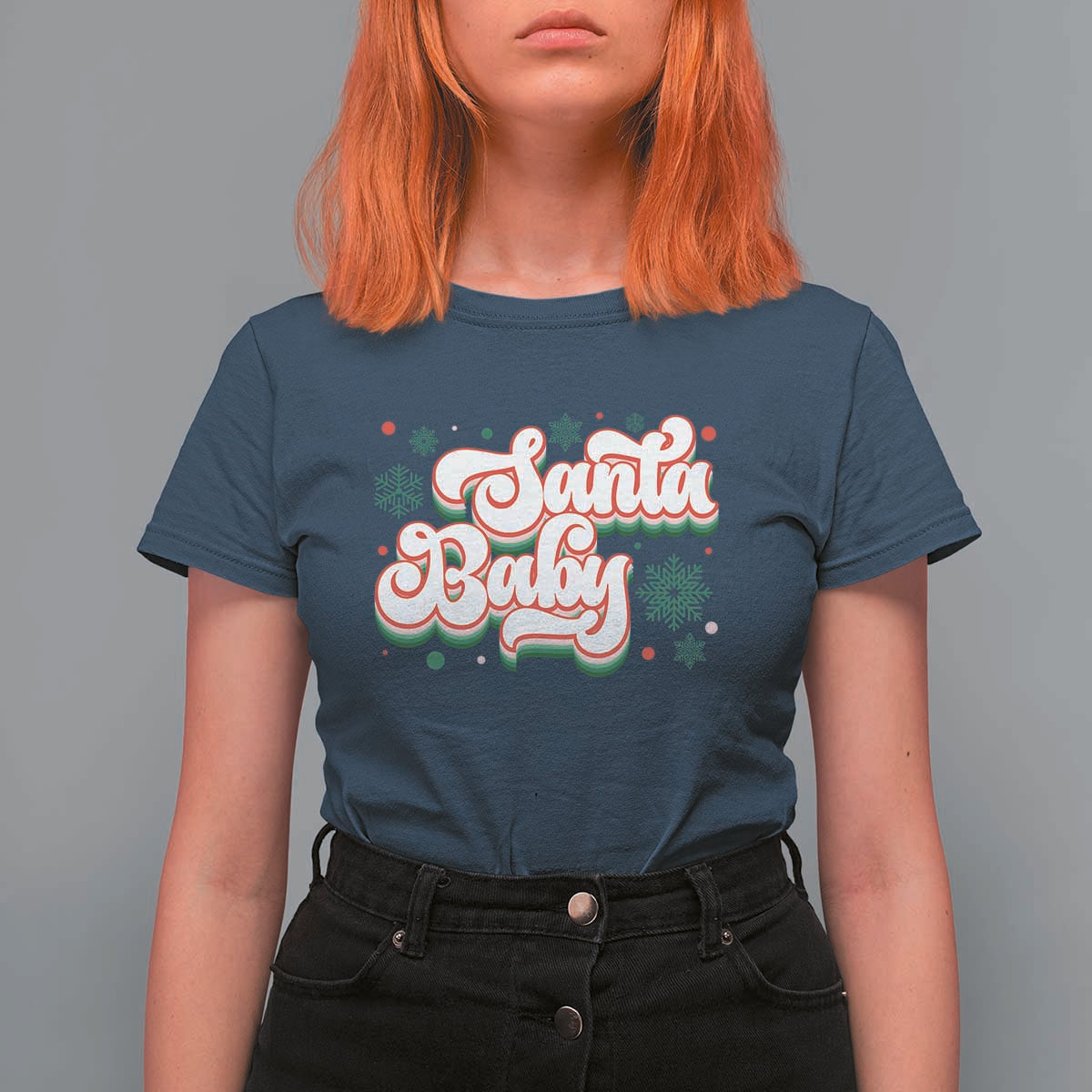 Funny Santa Baby T Shirt For Women - Wonder Print Shop