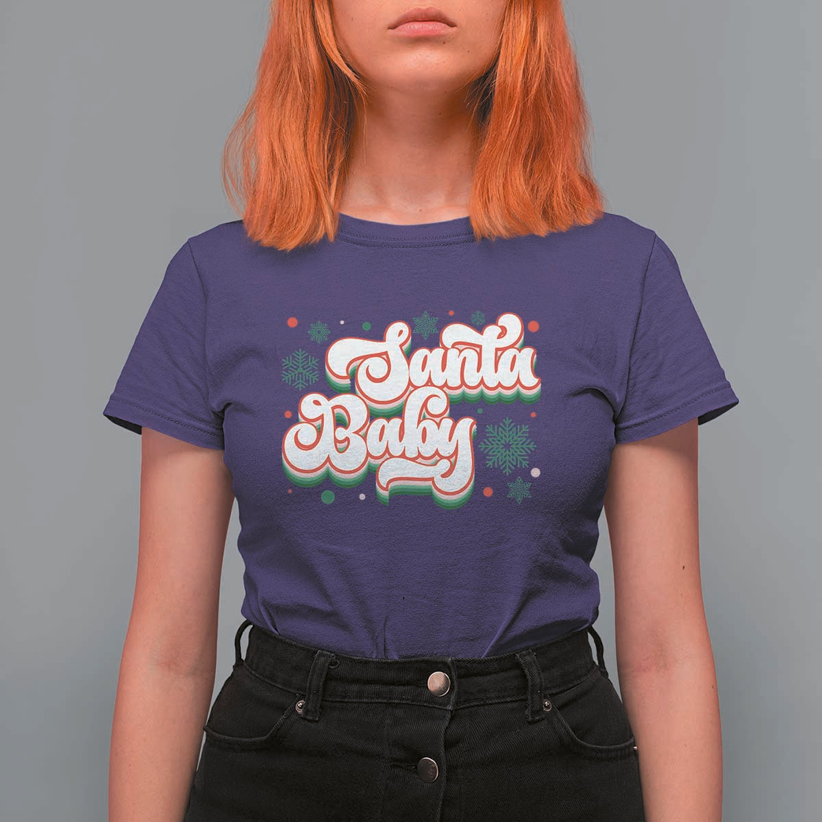 Funny Santa Baby T Shirt For Women - Wonder Print Shop