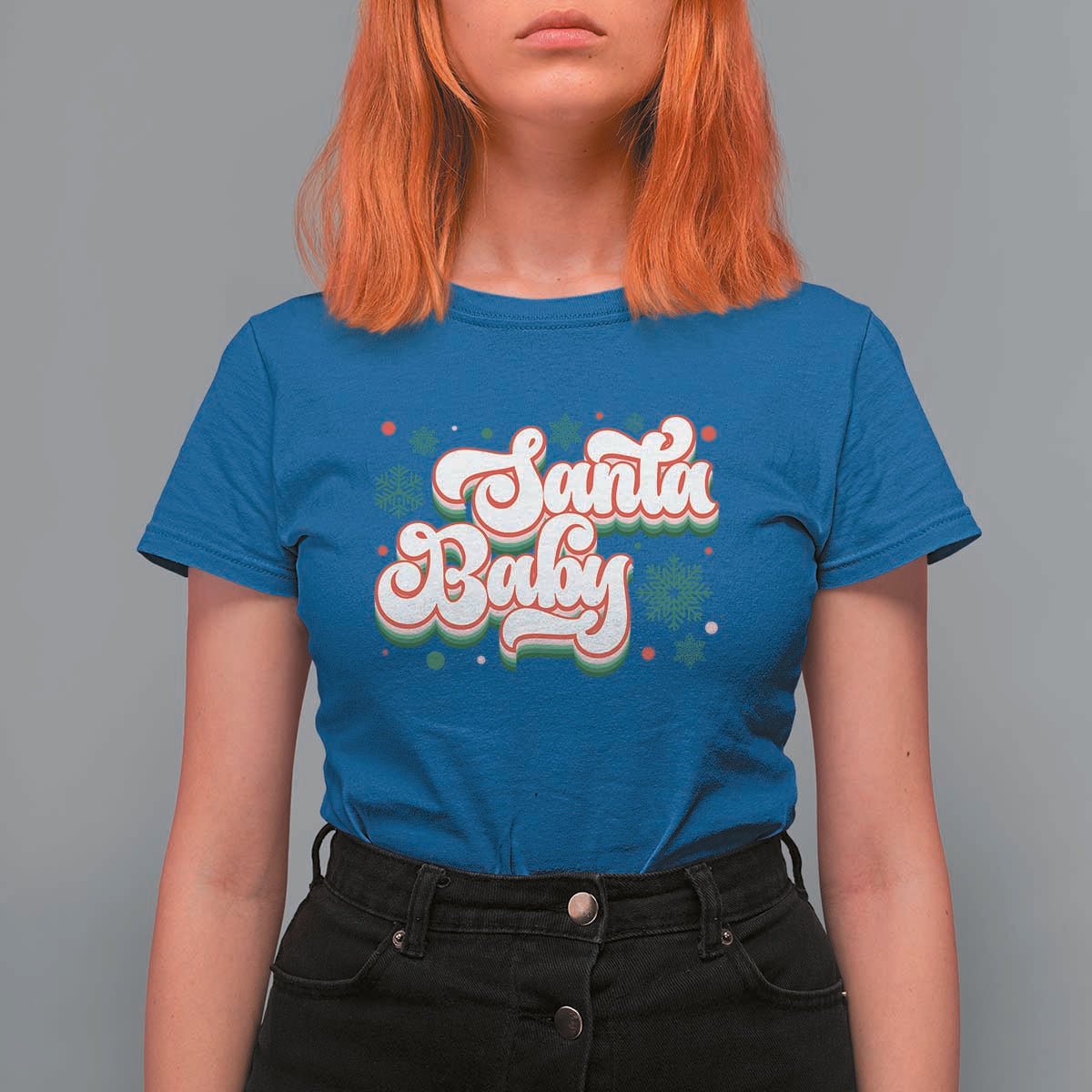Funny Santa Baby T Shirt For Women - Wonder Print Shop