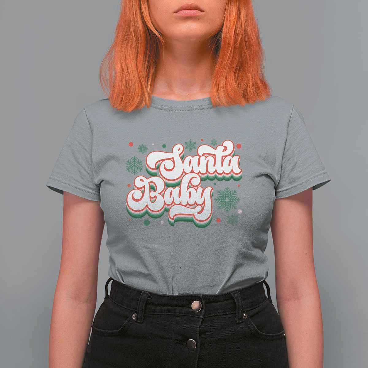 Funny Santa Baby T Shirt For Women - Wonder Print Shop