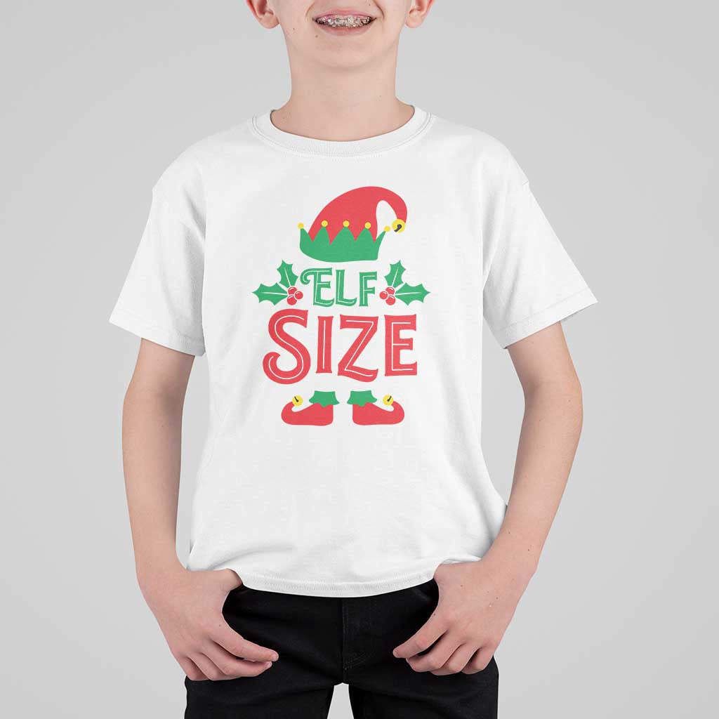Cute First Christmas ELF Size T Shirt For Kid - Wonder Print Shop