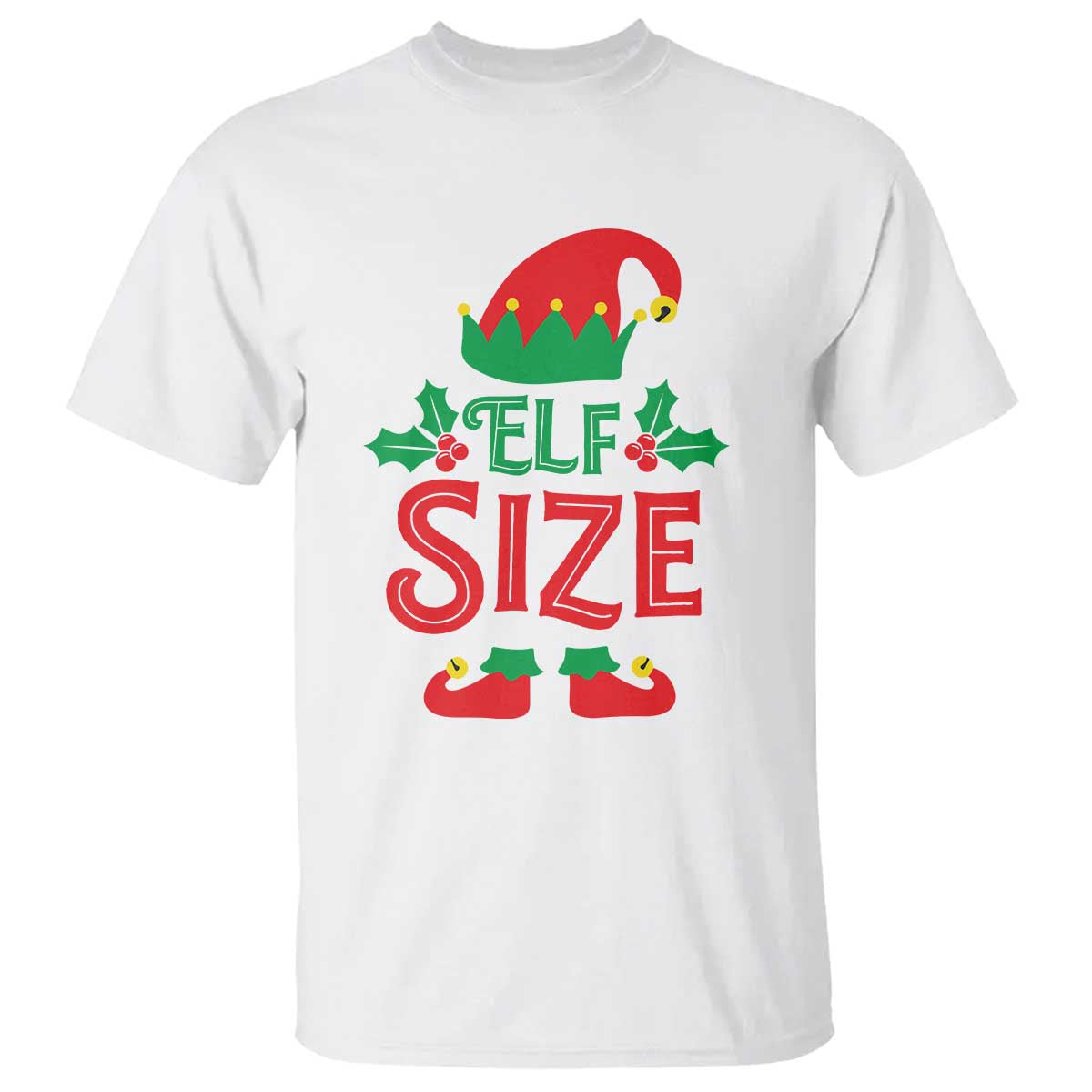 Cute First Christmas ELF Size T Shirt - Wonder Print Shop