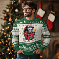 Funny Xmas Ugly Christmas Sweater This Little Light Of Mine Lil Dumpster Fire - Wonder Print Shop