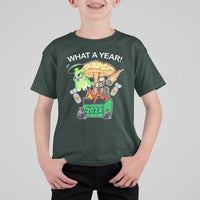 Funny Christmas What A Year Dumpster Fire T Shirt For Kid - Wonder Print Shop