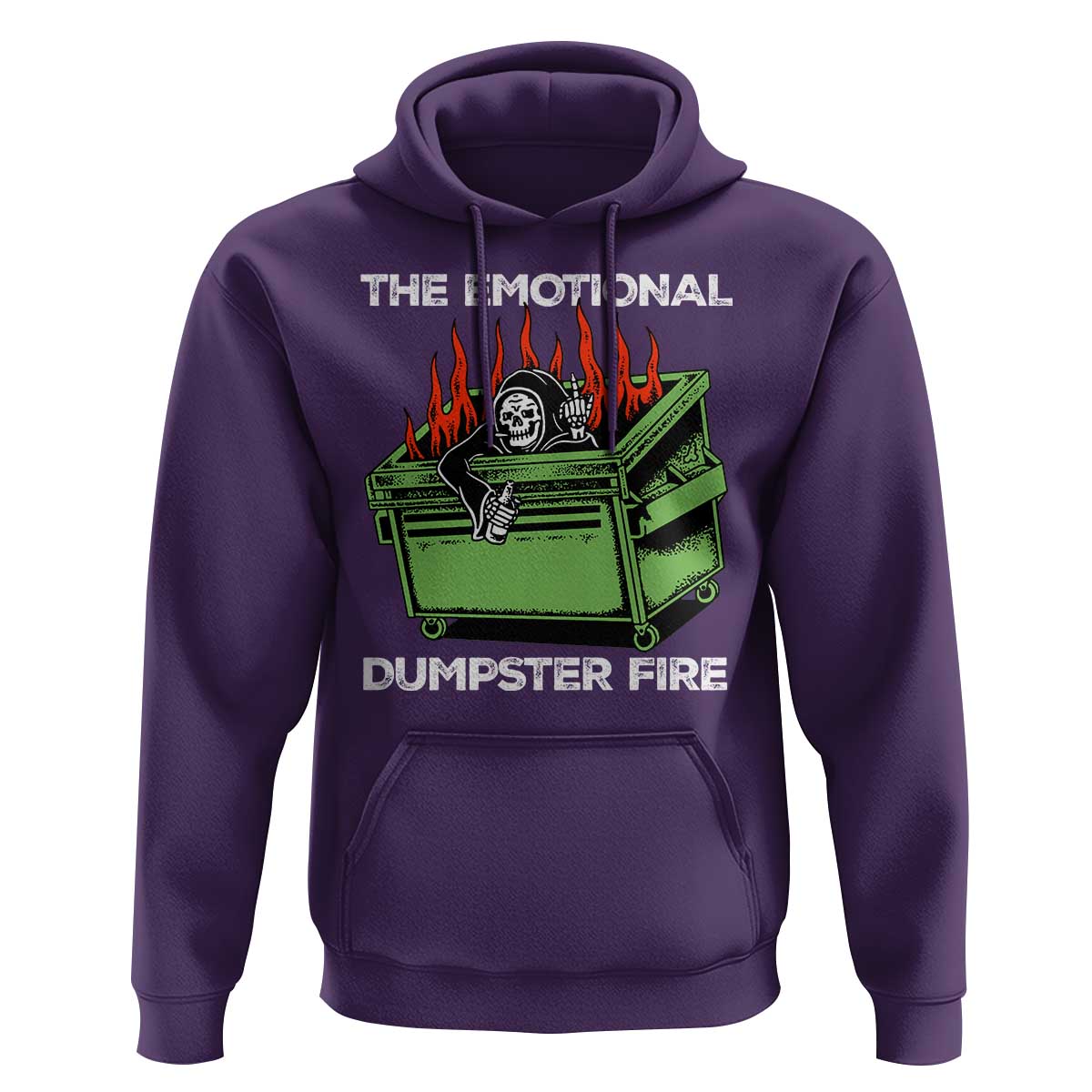 Funny Emotional Dumpster Fire Skeleton Hoodie