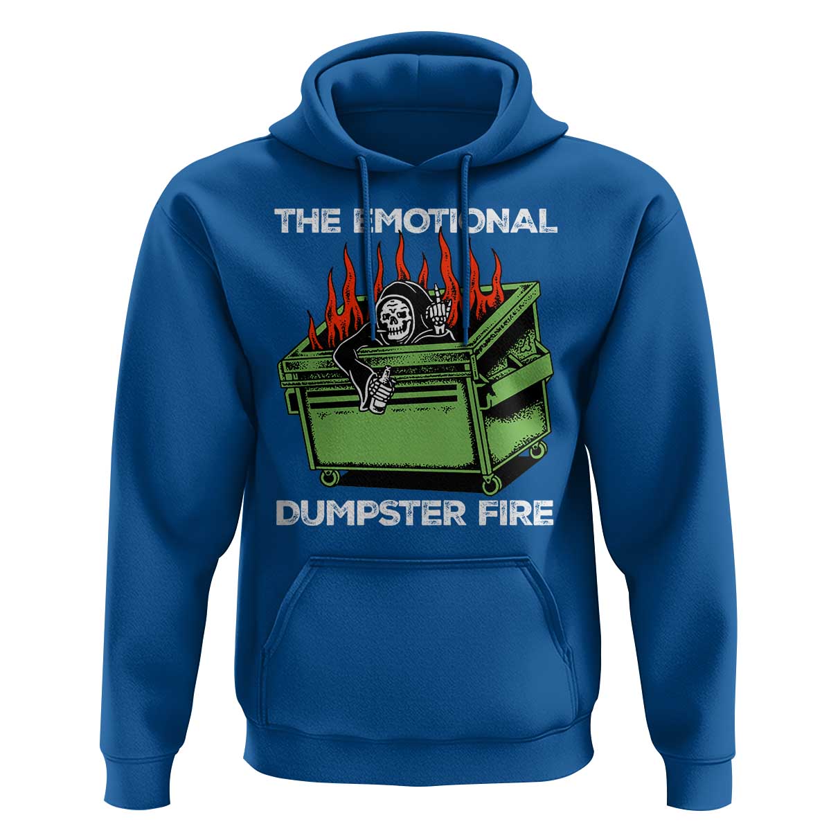 Funny Emotional Dumpster Fire Skeleton Hoodie