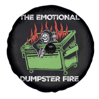Funny Emotional Dumpster Fire Skeleton Spare Tire Cover