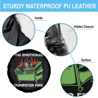 Funny Emotional Dumpster Fire Skeleton Spare Tire Cover