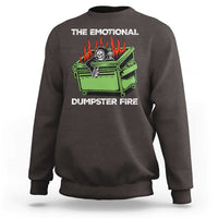 Funny Emotional Dumpster Fire Skeleton Sweatshirt - Wonder Print Shop