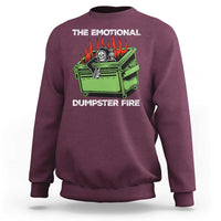 Funny Emotional Dumpster Fire Skeleton Sweatshirt - Wonder Print Shop