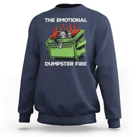 Funny Emotional Dumpster Fire Skeleton Sweatshirt - Wonder Print Shop