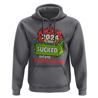 Funny Dumpster Fire Sucked But Yay Christmas 2024 Hoodie