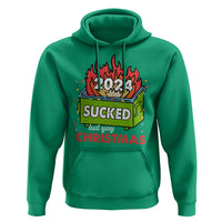 Funny Dumpster Fire Sucked But Yay Christmas 2024 Hoodie