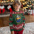 Funny Dumpster Fire Ugly Christmas Sweater Skeleton Skateboard My Life Is A Dumpster Fire But It's All Cool - Wonder Print Shop