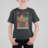 Emotional Dumpster Fire Skeleton Tarot Card T Shirt For Kid - Wonder Print Shop