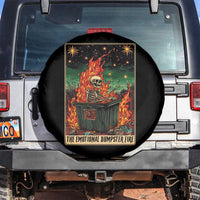 Emotional Dumpster Fire Skeleton Tarot Card Spare Tire Cover