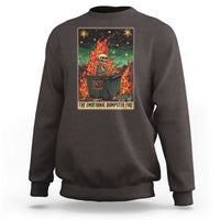 Emotional Dumpster Fire Skeleton Tarot Card Sweatshirt - Wonder Print Shop