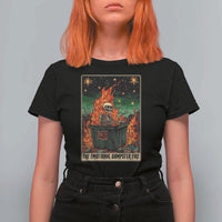Emotional Dumpster Fire Skeleton Tarot Card T Shirt For Women - Wonder Print Shop