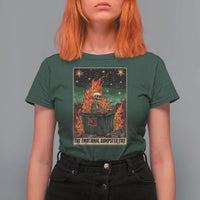 Emotional Dumpster Fire Skeleton Tarot Card T Shirt For Women - Wonder Print Shop