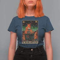 Emotional Dumpster Fire Skeleton Tarot Card T Shirt For Women - Wonder Print Shop