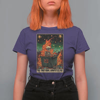 Emotional Dumpster Fire Skeleton Tarot Card T Shirt For Women - Wonder Print Shop