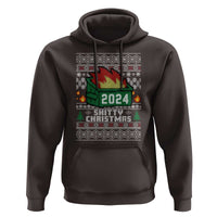 Funny Shitty Christmas 2024 Dumpster Fire Hoodie