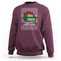 Funny Shitty Christmas 2024 Dumpster Fire Sweatshirt - Wonder Print Shop