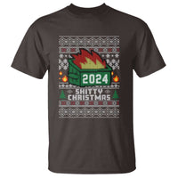 Funny Shitty Christmas 2024 Dumpster Fire T Shirt - Wonder Print Shop