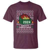 Funny Shitty Christmas 2024 Dumpster Fire T Shirt - Wonder Print Shop
